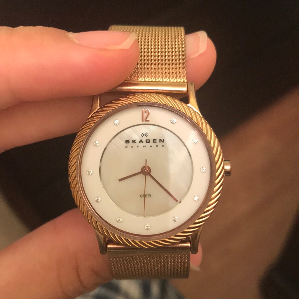 SKAGEN DENMARK steel ladies watch in Rose Gold